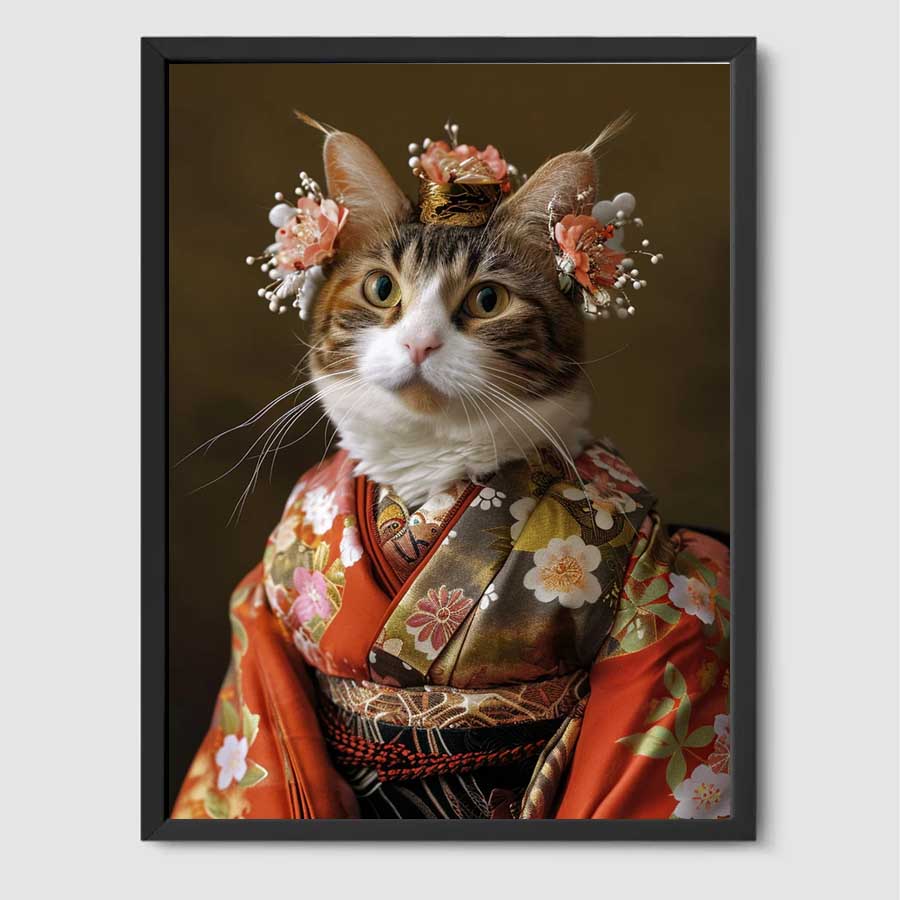 The Majestic Kimono Cat