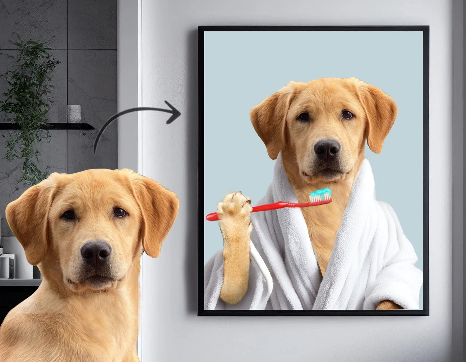 Pet brushing teeth