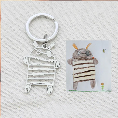 Children Drawing Keychain