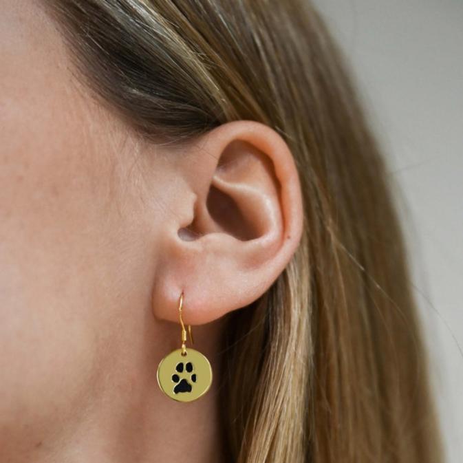 Custom Paw Hanging Earrings