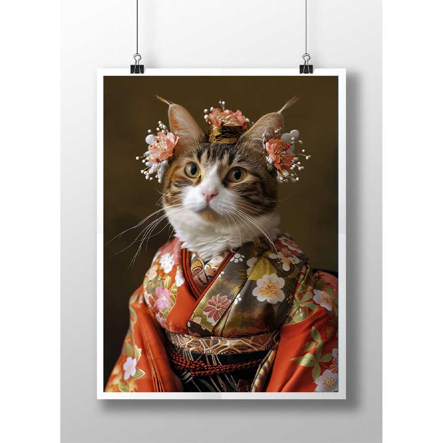 The Majestic Kimono Cat