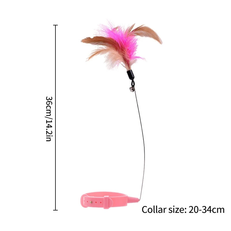 Cat Toys Feather Collar Self-healing Fun