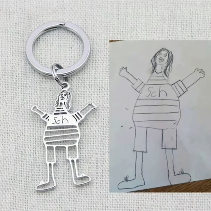 Children Drawing Keychain