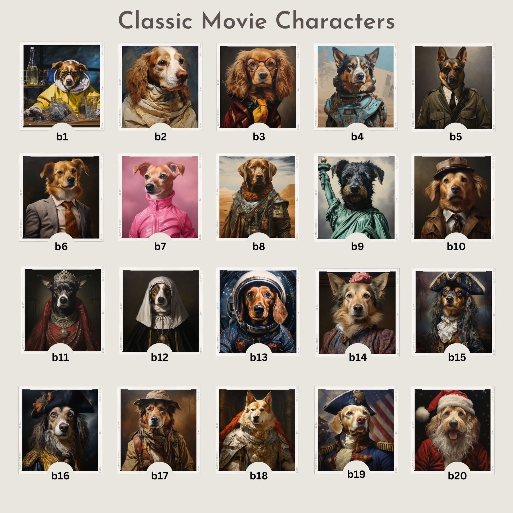 Movie Characters - 28 Original Designs