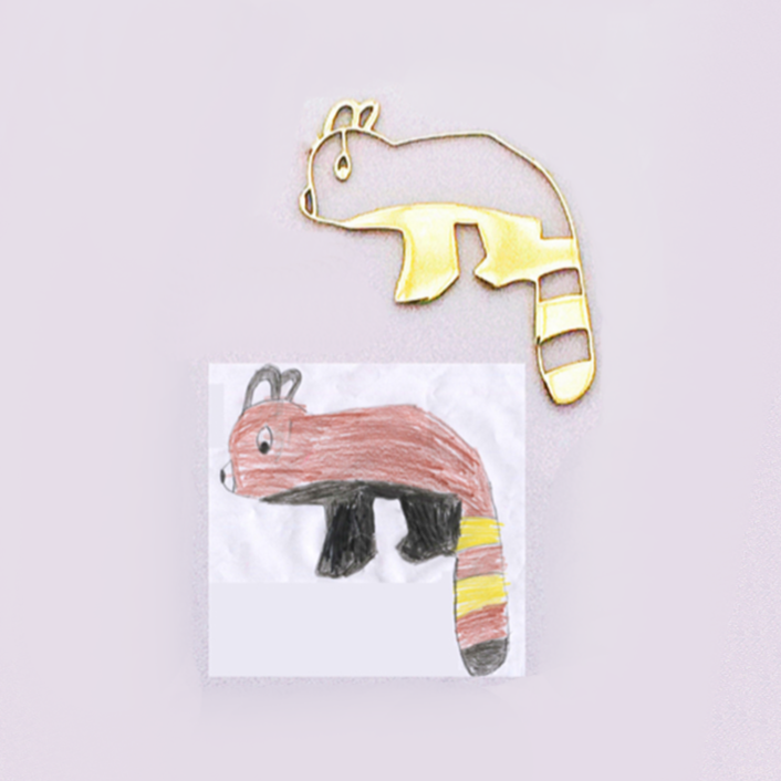 Children Drawing Keychain