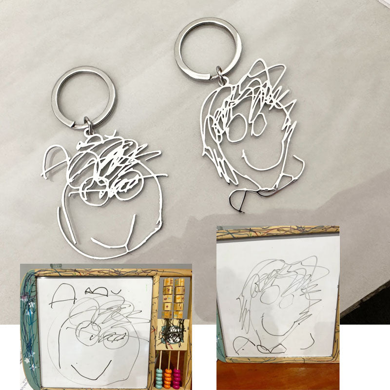 Children Drawing Keychain