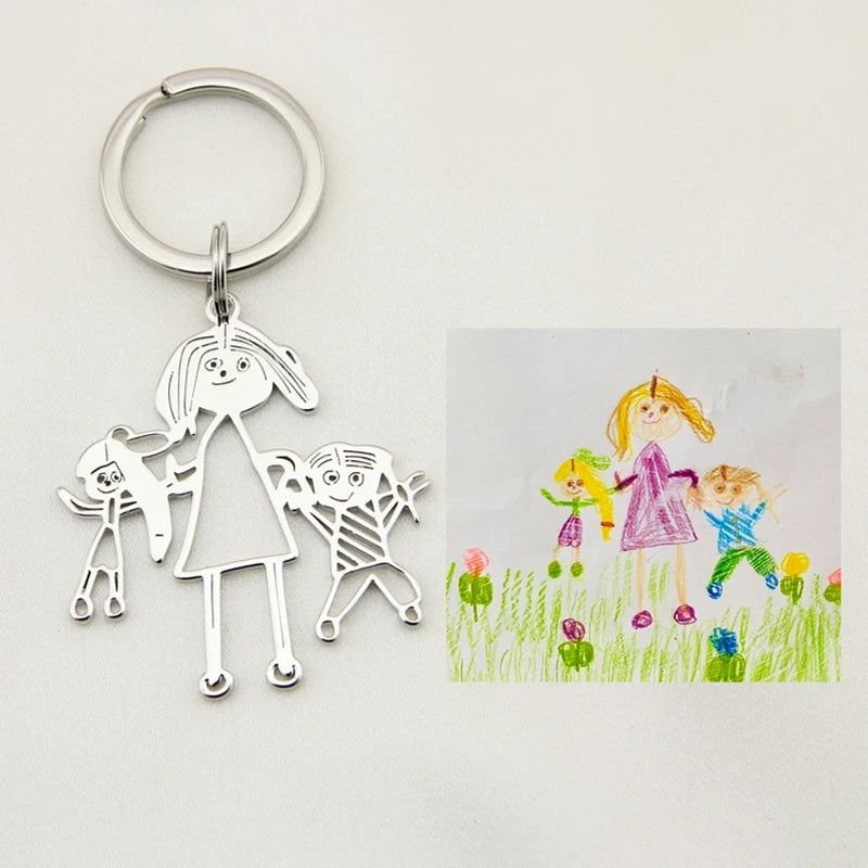 Children Drawing Keychain