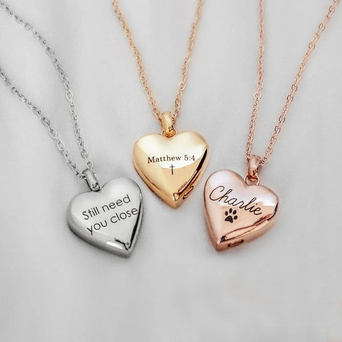 Custom Heart Urn Necklace