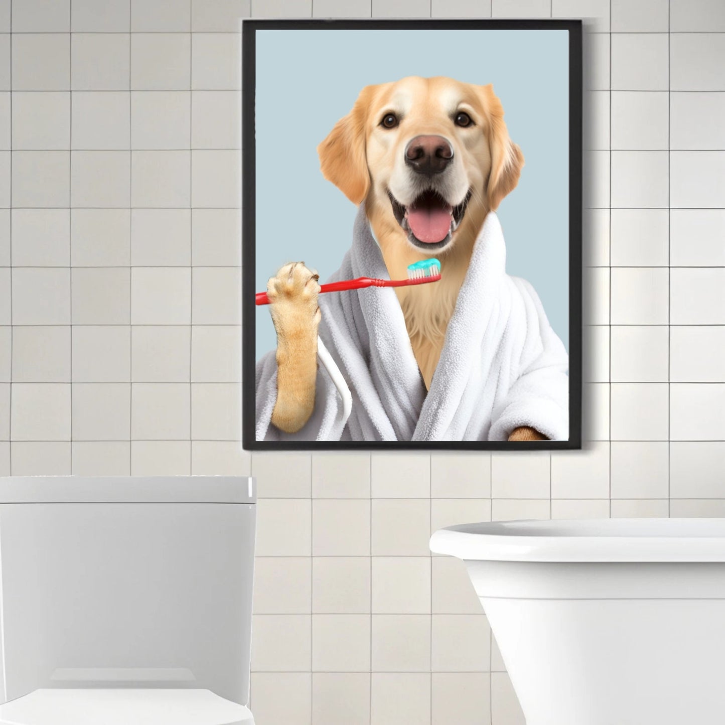 Pet brushing teeth