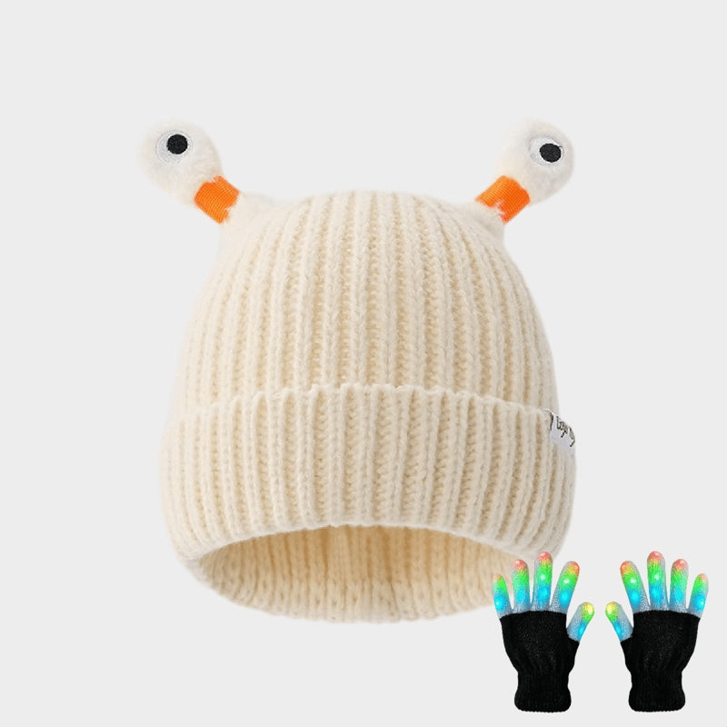 🎄❤️ Little Monster  Knit Hat and LED gloves