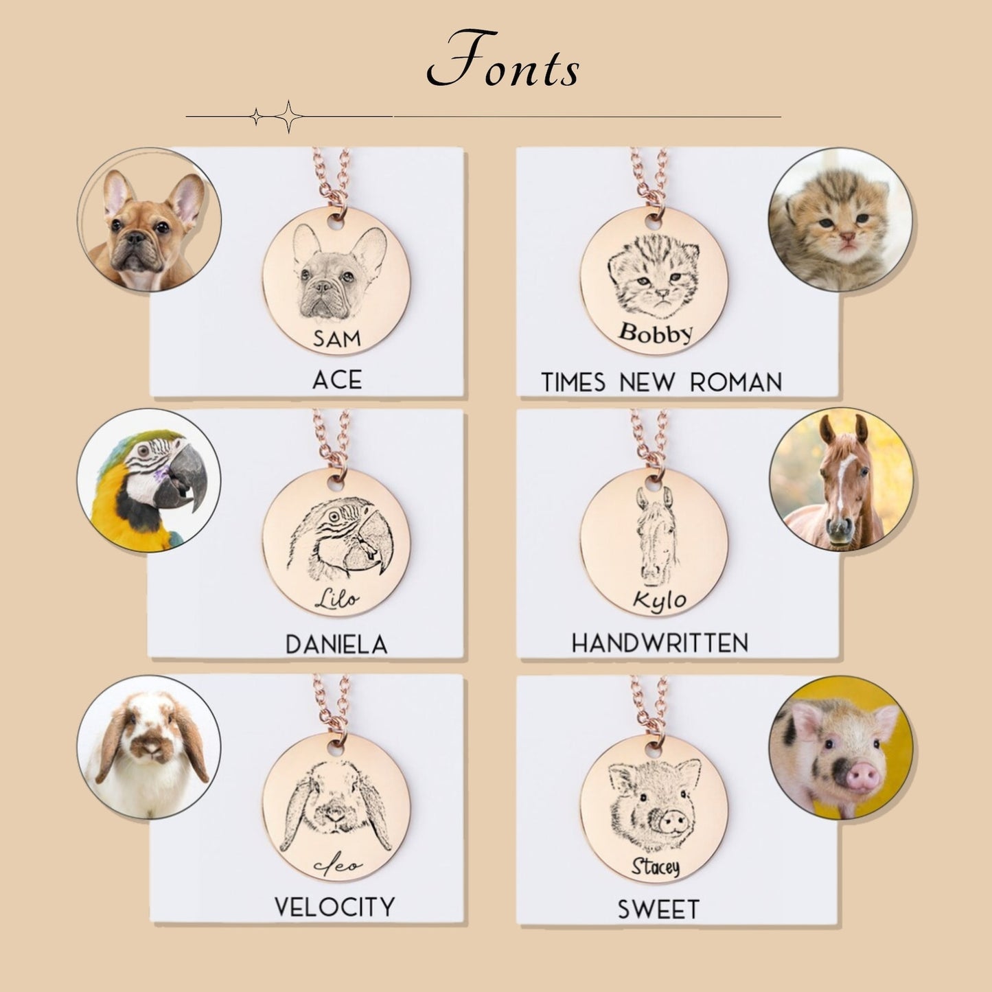 Pet Portrait Necklace