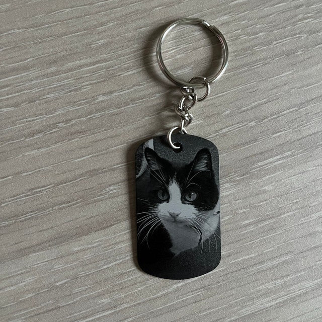 Pet Memorial Photo Engraving keychain