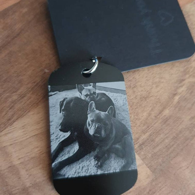 Personalised Pet Memorial Photo Engraving Keyring