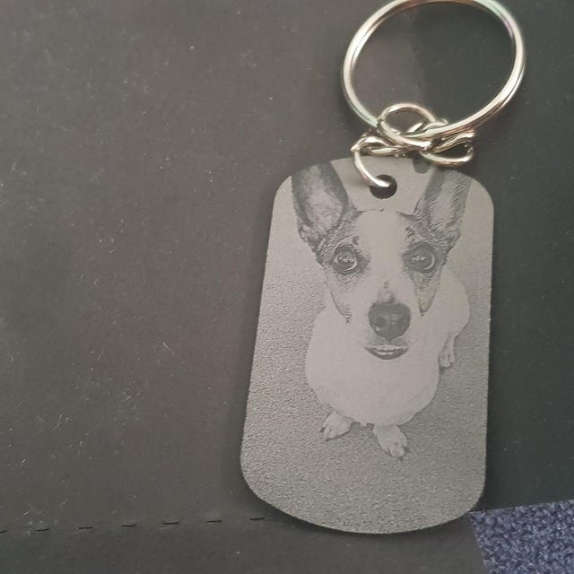 Personalised Pet Memorial Photo Engraving Keyring