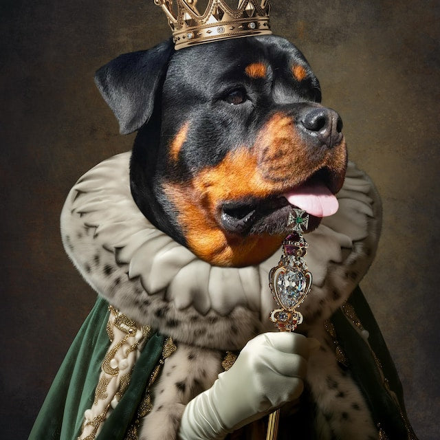 Royal Pet Portrait from Photo - 66 ORIGINAL DESIGNS PART 1