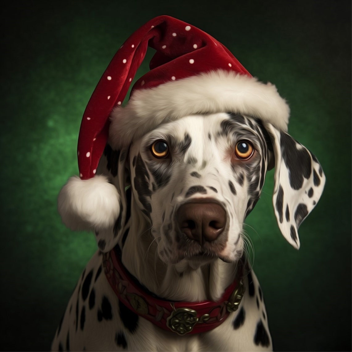 Santa Dog Portrait - 9 original designs