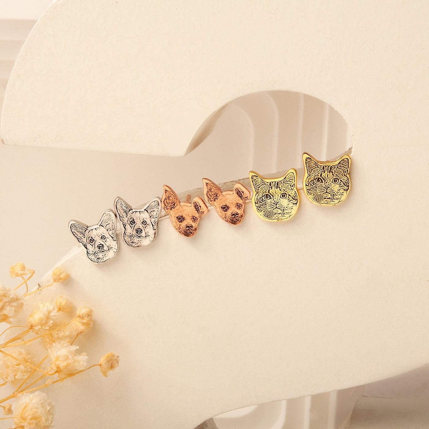 Custom Pet Stud Earrings