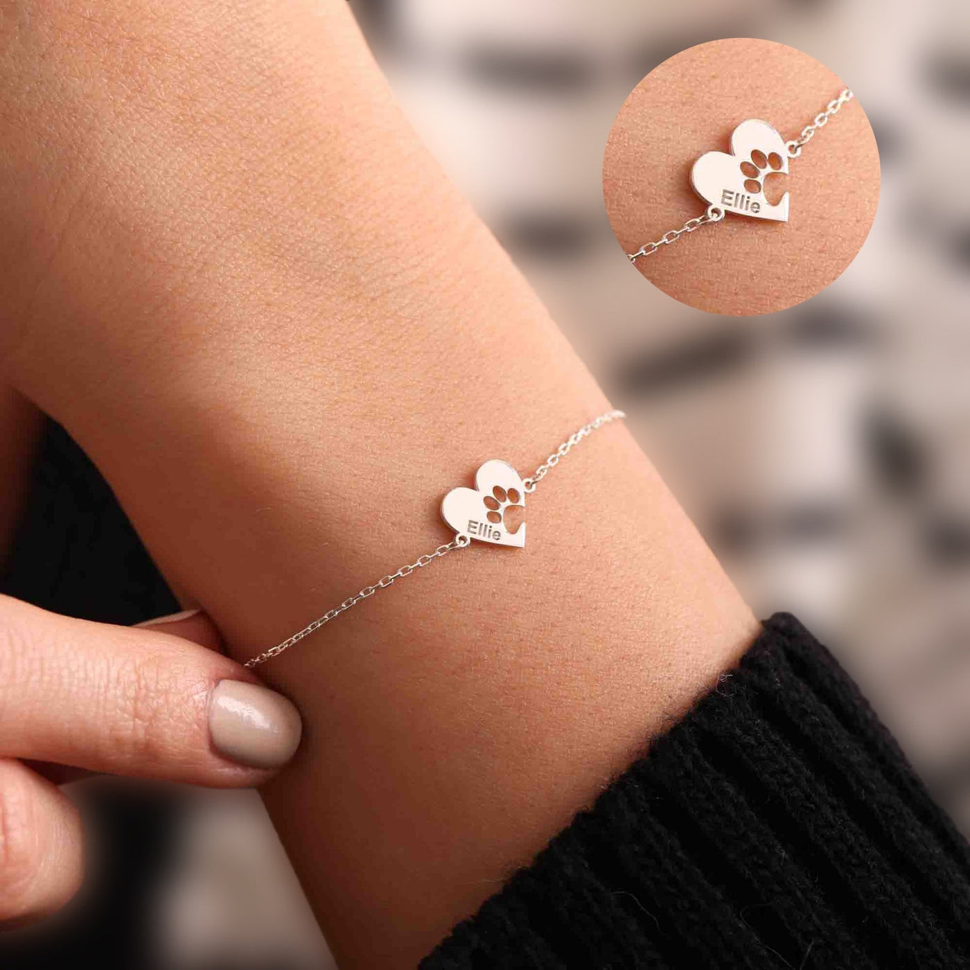 Heart Shaped Paw Bracelet