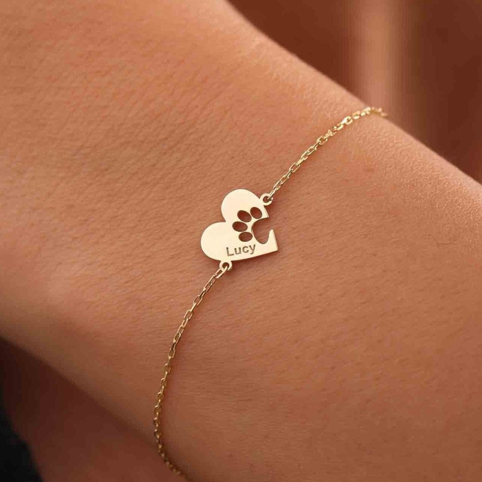 Heart Shaped Paw Bracelet