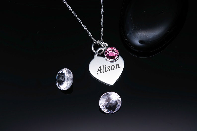 Personalised Engraved 925 Sterling Silver Heart