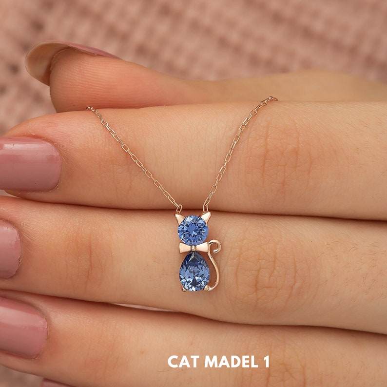 Sapphire Cat Necklace