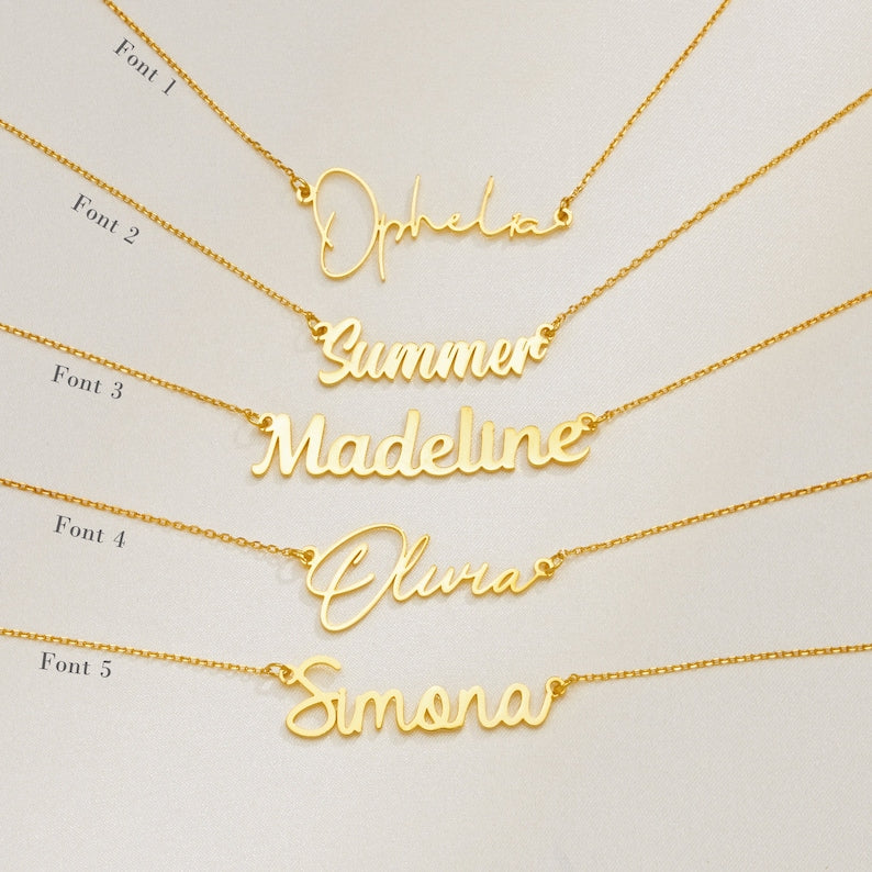 18K Gold Plated Name Necklace