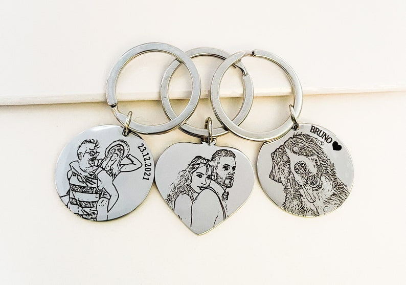 Photo Engraved Keyring