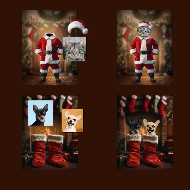 Santa Dog Portrait - 9 original designs