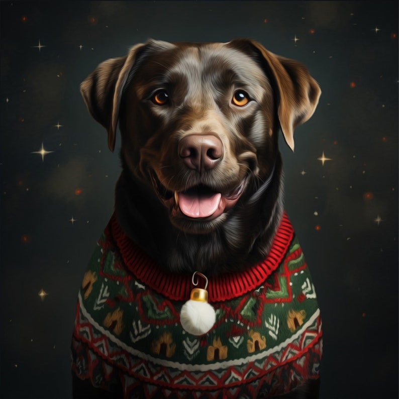 Santa Dog Portrait - 9 original designs