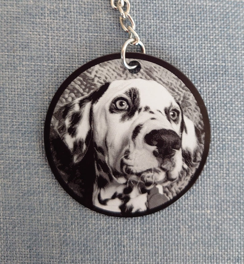 Quality Laser engraved metal personalised pet keyring