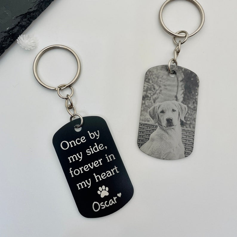 Pet Memorial Photo Engraving keychain