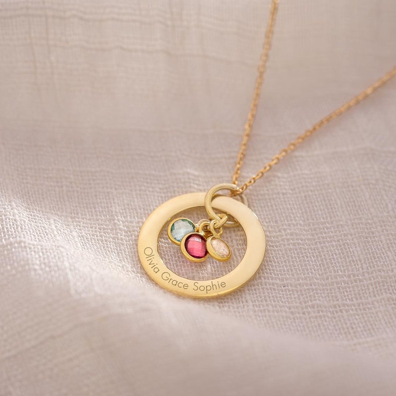 Family  Ring &amp; Birthstone Necklace