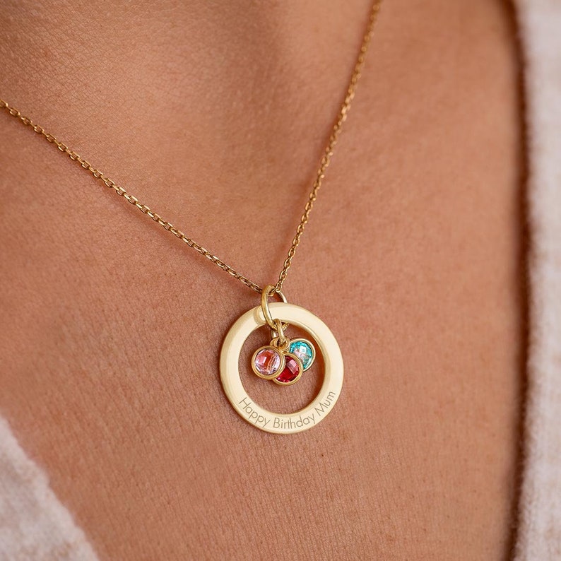 Family  Ring &amp; Birthstone Necklace