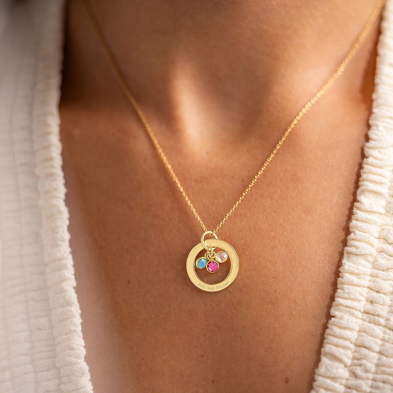 Family  Ring &amp; Birthstone Necklace