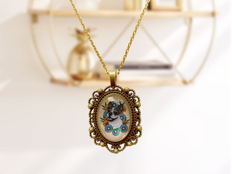 Custom Pet Portrait Necklace