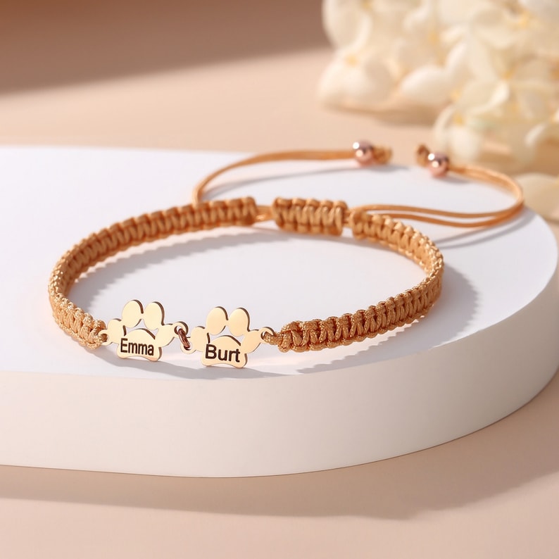 Personalized Paw Engraved  Bracelet