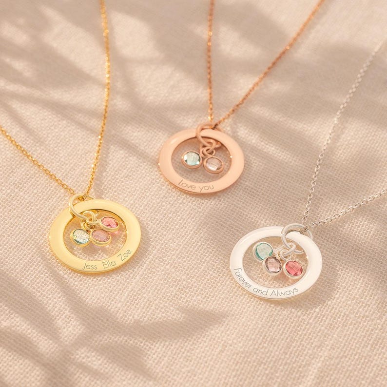 Family  Ring &amp; Birthstone Necklace