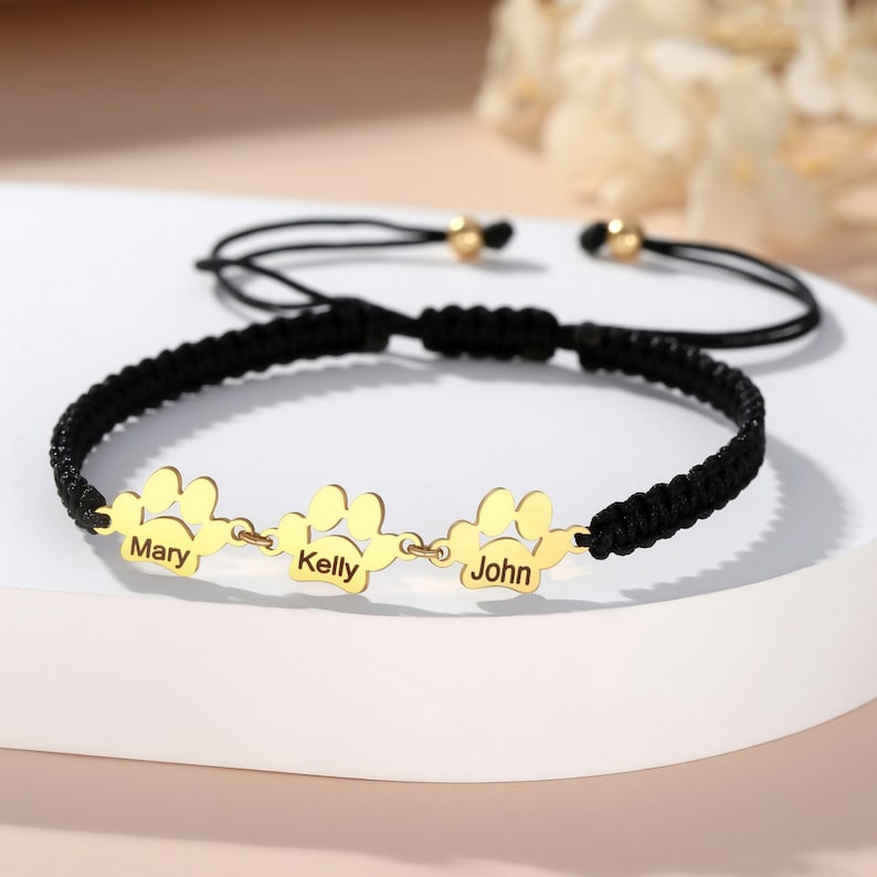 Personalized Paw Engraved  Bracelet