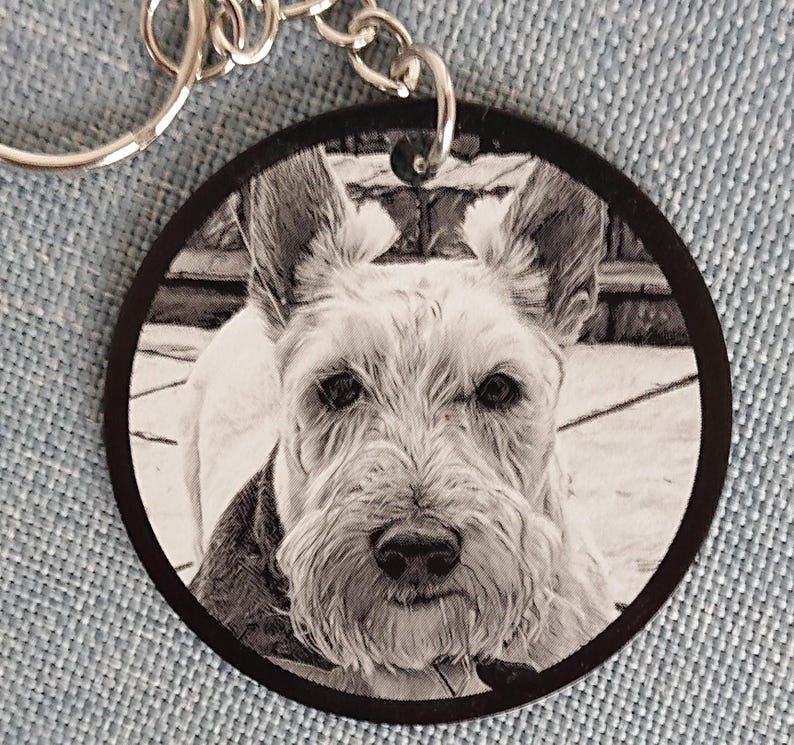 Quality Laser engraved metal personalised pet keyring