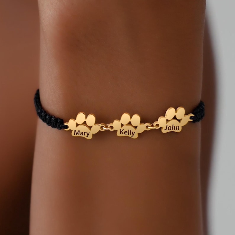 Personalized Paw Engraved  Bracelet