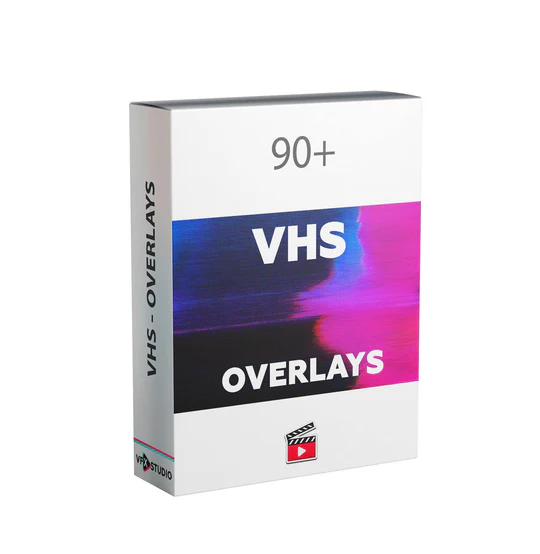 90+ 4k VHS: Glitch and Other Overlays Pack