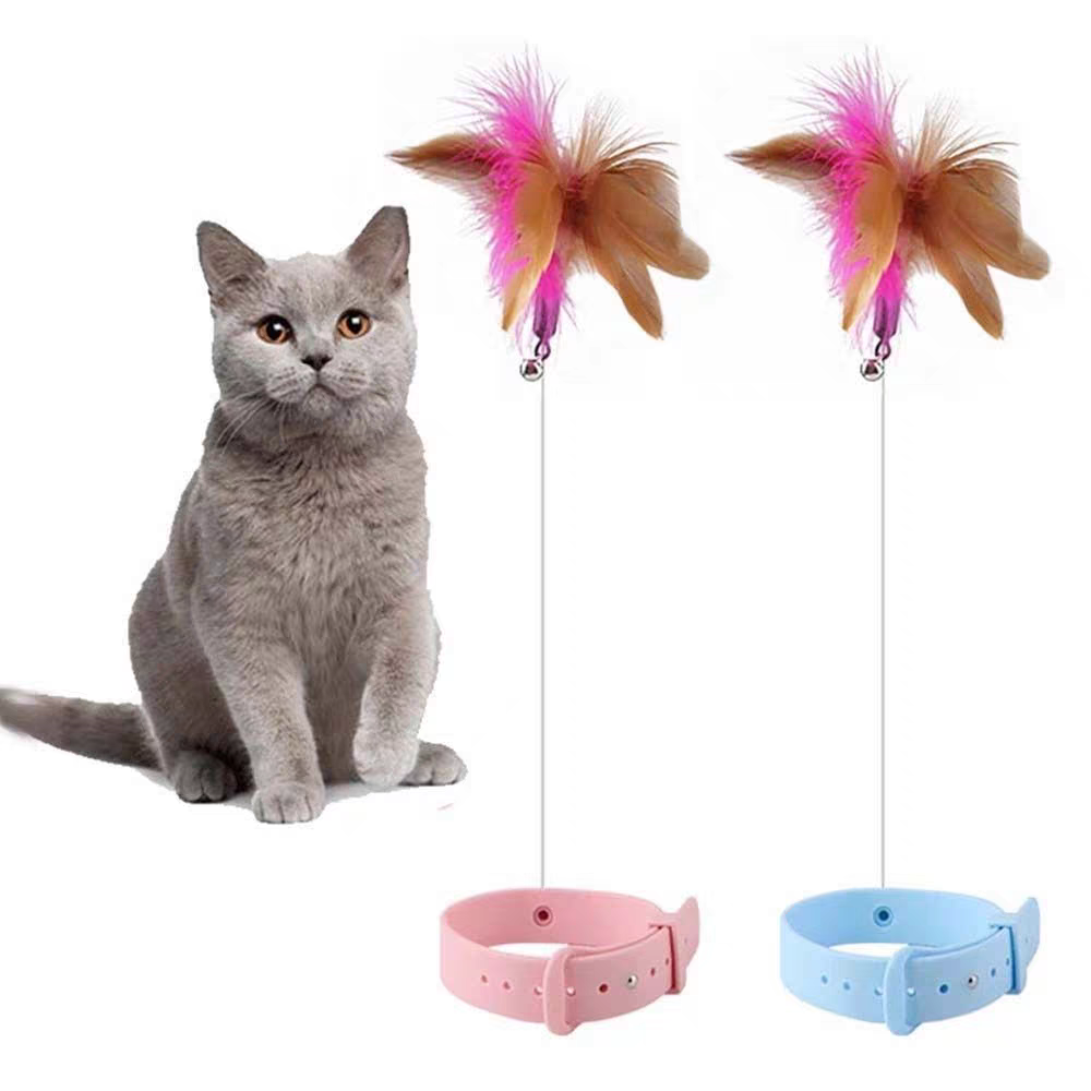 Cat Toys Feather Collar Self-healing Fun